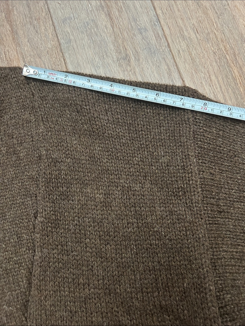 VTG Eddie Bauer Shawl Collar Button-Up Wool Cardigan Sweater Brown size M - Picture 16 of 16